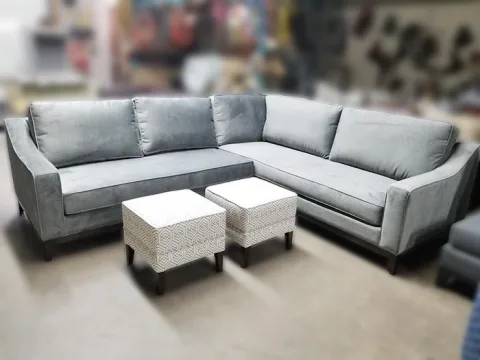 Sofa-8 — Sofa in fabric, with a hardwood frame