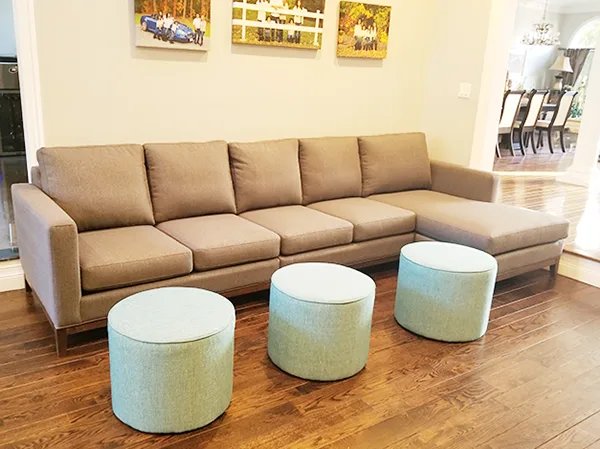Sectional-6 — Sectional in fabric, with a hardwood frame