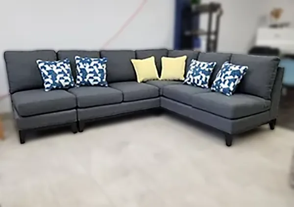 Sectional-10 — Sectional in fabric, with a hardwood frame