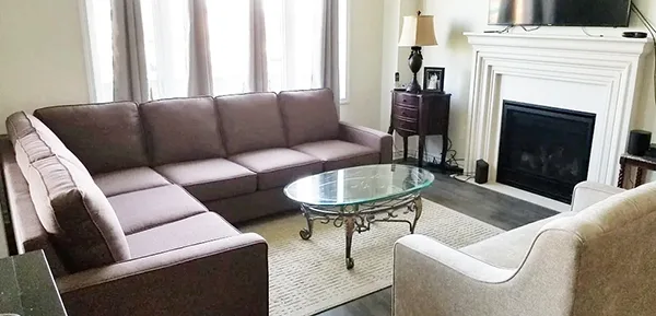Sectional-11 — Sectional in fabric, with a hardwood frame