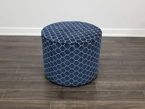 Ottoman-3 — Ottoman in fabric, with a hardwood frame
