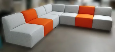 Sectional-13 — Sectional in fabric, with a hardwood frame