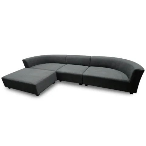 Sectional-18 — Sectional in fabric, with a hardwood frame
