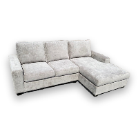 Custom-made sectional sofa with white fabric