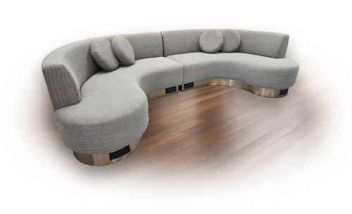 Custom-made sectional sofa for corporate services.
