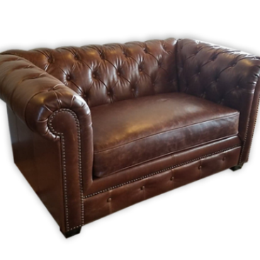 personalized dark leather sofa